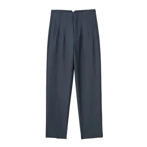 TRAF Women's High Waist Office Pants - Formal Pencil Trousers in Black, Pink & White - Himpall