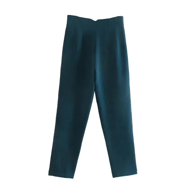 TRAF Women's High Waist Office Pants - Formal Pencil Trousers in Black, Pink & White - Himpall