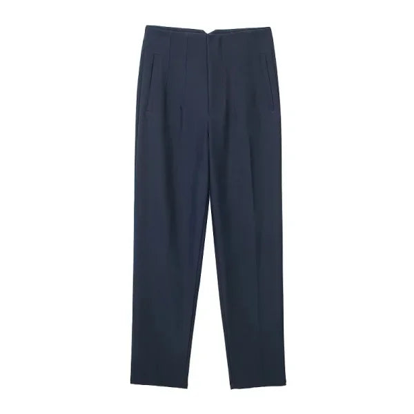 TRAF Women's High Waist Office Pants - Formal Pencil Trousers in Black, Pink & White - Himpall