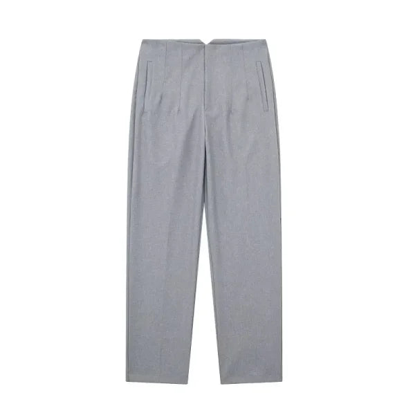 TRAF Women's High Waist Office Pants - Formal Pencil Trousers in Black, Pink & White - Himpall