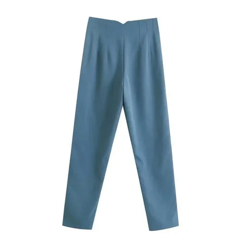 TRAF Women's High Waist Office Pants - Formal Pencil Trousers in Black, Pink & White - Himpall