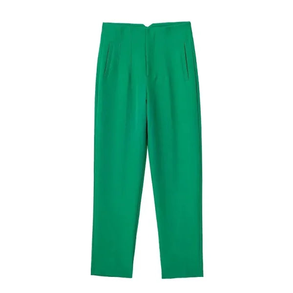 TRAF Women's High Waist Office Pants - Formal Pencil Trousers in Black, Pink & White - Himpall