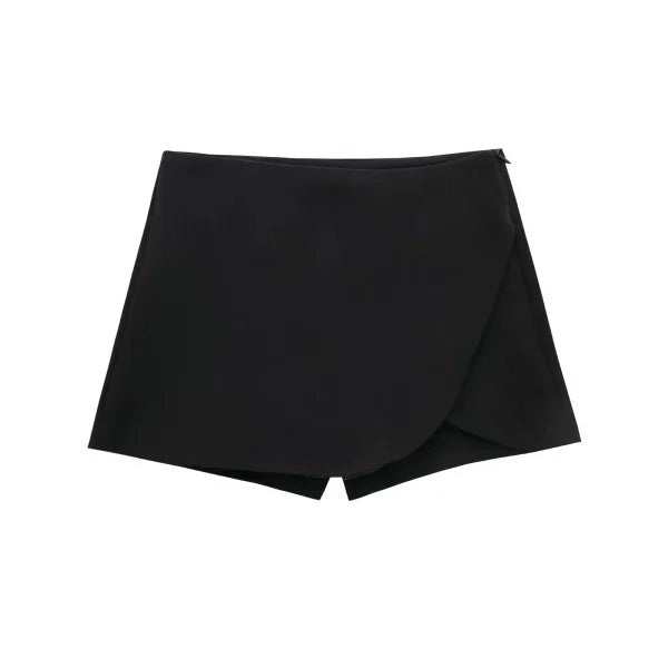 Women's High Waist Skort – Stylish Asymmetric Mini Skirt Shorts - Himpall