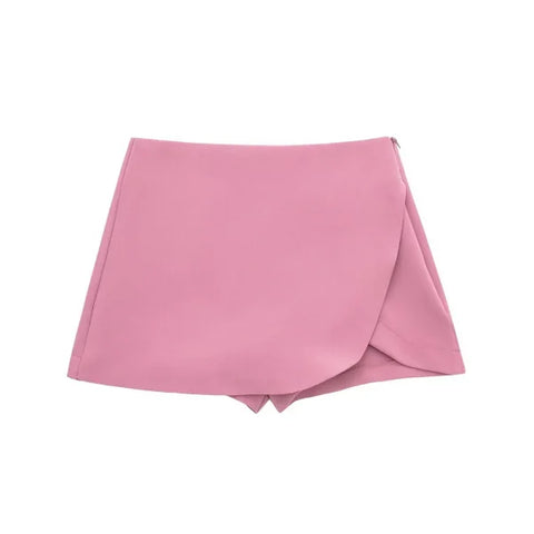 Women's High Waist Skort – Stylish Asymmetric Mini Skirt Shorts - Himpall