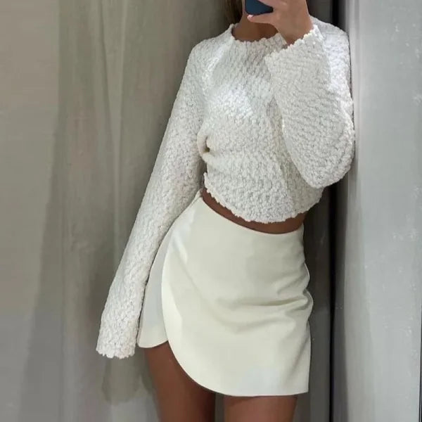 Women's High Waist Skort – Stylish Asymmetric Mini Skirt Shorts - Himpall