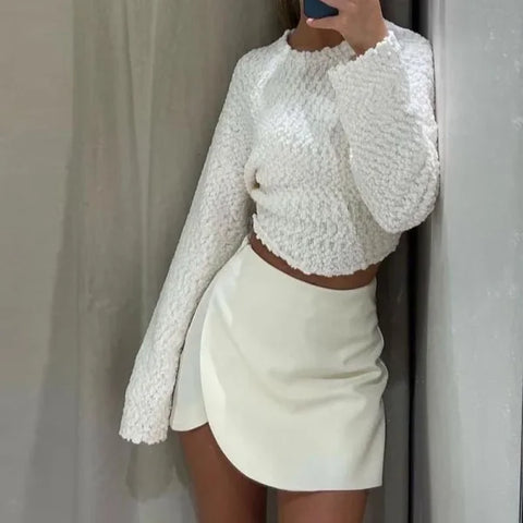 Women's High Waist Skort – Stylish Asymmetric Mini Skirt Shorts - Himpall