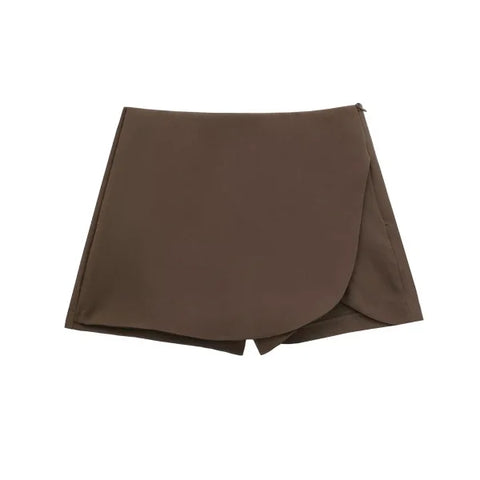 Women's High Waist Skort – Stylish Asymmetric Mini Skirt Shorts - Himpall