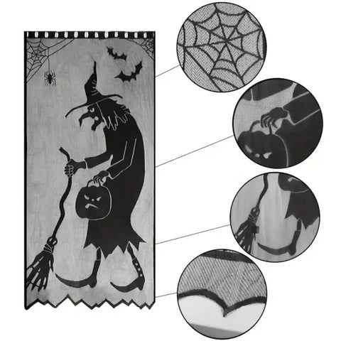 Translucidus Double Layer Panel in 100% Polyester for Women’s Fashion - Witch Door Curtain / 213cm X102cm