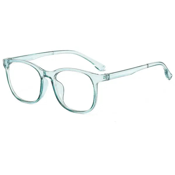 Trendy Square Transparent Computer Glasses with Blue Light Blocking Lenses