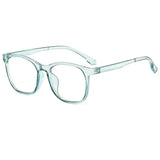 Trendy Square Transparent Computer Glasses with Blue Light Blocking Lenses
