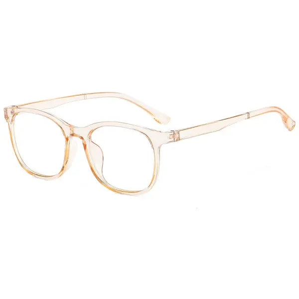 Trendy Square Transparent Computer Glasses with Blue Light Blocking Lenses