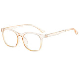 Trendy Square Transparent Computer Glasses with Blue Light Blocking Lenses