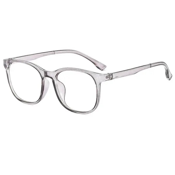 Trendy Square Transparent Computer Glasses with Blue Light Blocking Lenses