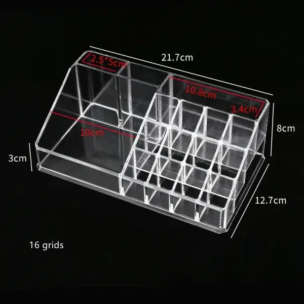 Transparent lipstick Cosmetic Makeup Acrylic Makeup Brush Tool Storage Box Case Make-up Brush Holder Table Organizer