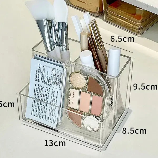 Transparent lipstick Cosmetic Makeup Acrylic Makeup Brush Tool Storage Box Case Make-up Brush Holder Table Organizer
