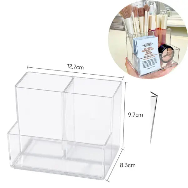 Transparent lipstick Cosmetic Makeup Acrylic Makeup Brush Tool Storage Box Case Make-up Brush Holder Table Organizer
