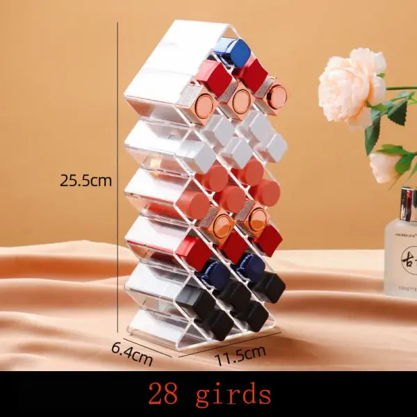Transparent lipstick Cosmetic Makeup Acrylic Makeup Brush Tool Storage Box Case Make-up Brush Holder Table Organizer
