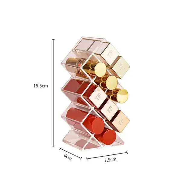 Transparent lipstick Cosmetic Makeup Acrylic Makeup Brush Tool Storage Box Case Make-up Brush Holder Table Organizer