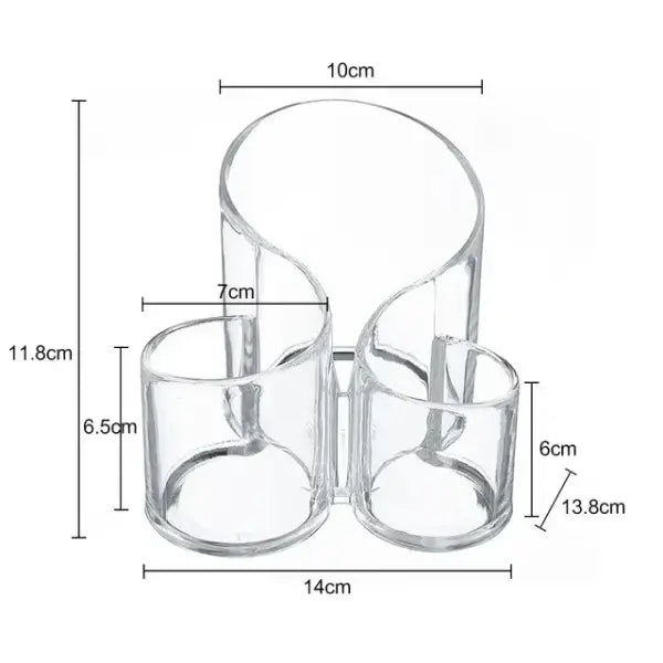 Transparent lipstick Cosmetic Makeup Acrylic Makeup Brush Tool Storage Box Case Make-up Brush Holder Table Organizer