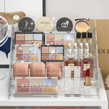 Transparent Storage Box Makeup Organizer Cosmetic Display Case Jewelry Organizer Desktop Holder Clear Makeup Organizer