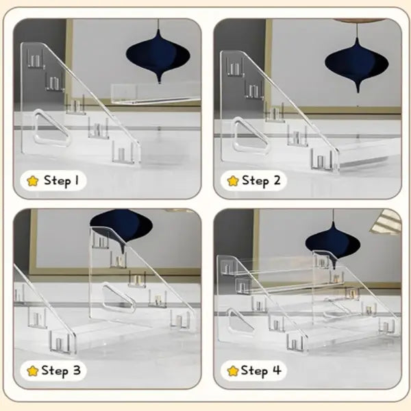 Transparent Storage Box Makeup Organizer Cosmetic Display Case Jewelry Organizer Desktop Holder Clear Makeup Organizer