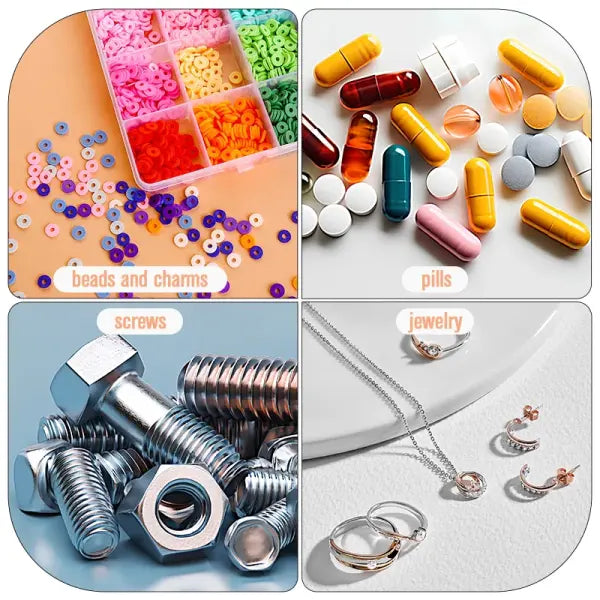 Clear Jewelry Storage Box – Transparent Plastic Organizer Case for Earrings Beads & Small Accessories