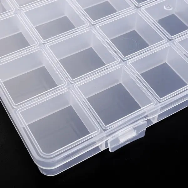 Clear Jewelry Storage Box – Transparent Plastic Organizer Case for Earrings Beads & Small Accessories