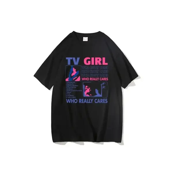 Trend TV Girl Lovers Rock Song Aesthetic Women Top - DM1151-black / M