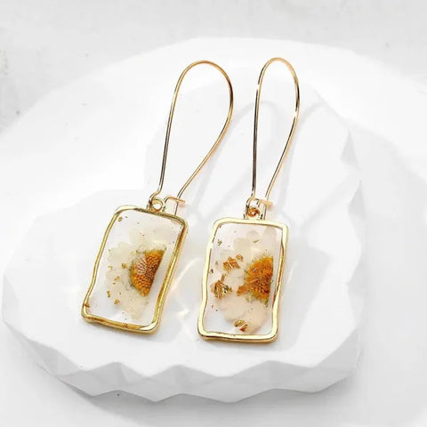 Colorful Earrings – Trendy Flower Earrings and Cute Jewelry for Girls - White Daisy