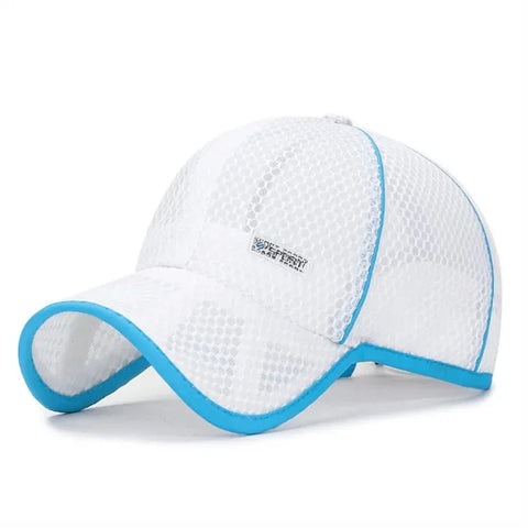 Trucker Cap – Adjustable Breathable Baseball Snapback Hat for Youth - White