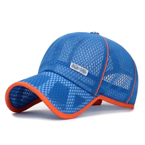 Trucker Cap – Adjustable Breathable Baseball Snapback Hat for Youth - Blue