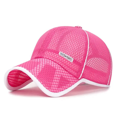 Trucker Cap – Adjustable Breathable Baseball Snapback Hat for Youth - Rose red
