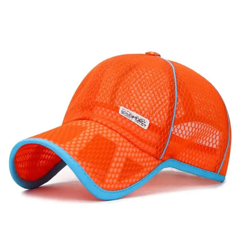 Trucker Cap – Adjustable Breathable Baseball Snapback Hat for Youth - Orange