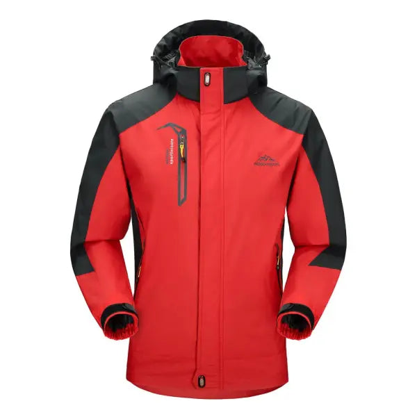 Asian Size Polyester Camping Hiking Jacket Waterproof Windbreaker - Asian size XL / Red