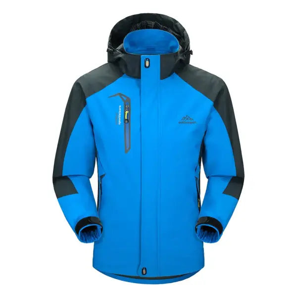 Asian Size Polyester Camping Hiking Jacket Waterproof Windbreaker - Asian size XXL / Blue