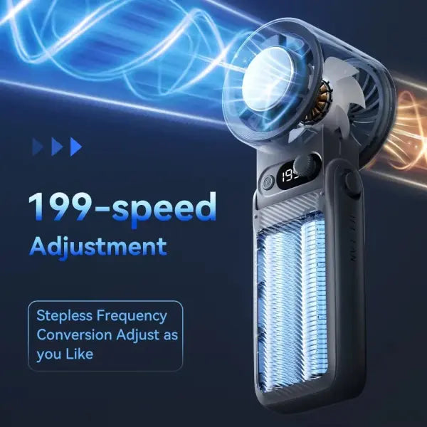 Turbo Fan Handheld Plastic 199 Speed Foldable Outdoor Cooling