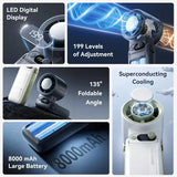 Turbo Fan Handheld Plastic 199 Speed Foldable Outdoor Cooling