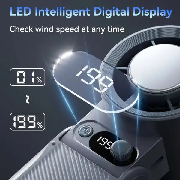 Turbo Fan Handheld Plastic 199 Speed Foldable Outdoor Cooling