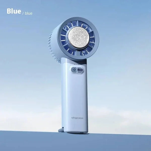 Turbo Jet Handheld Fan - Powerful Mini Portable Fan with Ice-Cool Breeze - Light Blue