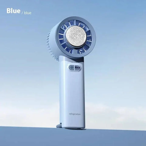Turbo Jet Handheld Fan - Powerful Mini Portable Fan with Ice-Cool Breeze - Light Blue