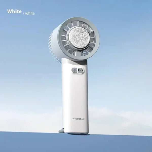Turbo Jet Handheld Fan - Powerful Mini Portable Fan with Ice-Cool Breeze - White