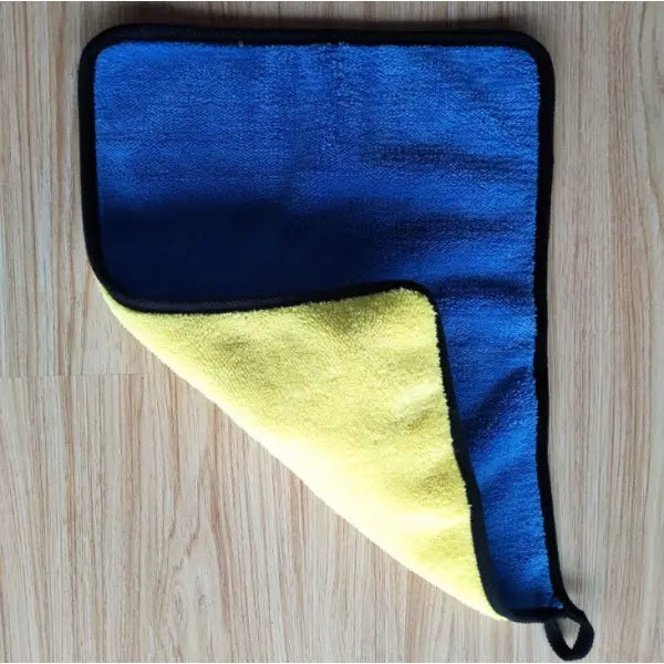 Two-color Couble-sided Car Dual-use Cleaning Car Wash Towel - 2pc Blue 30x40