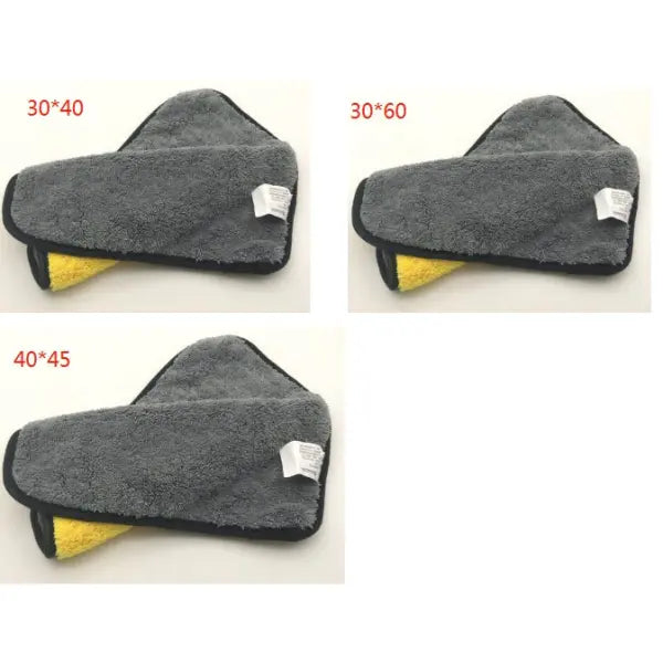 Two-color Couble-sided Car Dual-use Cleaning Car Wash Towel - 3PCx2