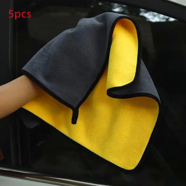 Two-color Couble-sided Car Dual-use Cleaning Car Wash Towel - 5pcs 30x30
