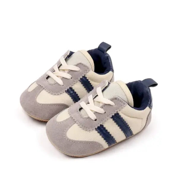 TWO STRIPED Fashion baby moccasins toddler first walker soft soled baby girls shoes Newborn boys Sneakers for 0-18M