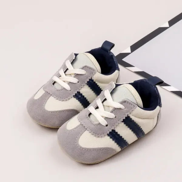 TWO STRIPED Fashion baby moccasins toddler first walker soft soled baby girls shoes Newborn boys Sneakers for 0-18M