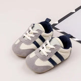 TWO STRIPED Fashion baby moccasins toddler first walker soft soled baby girls shoes Newborn boys Sneakers for 0-18M