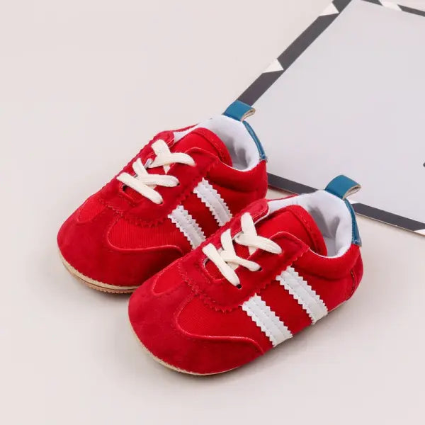 TWO STRIPED Fashion baby moccasins toddler first walker soft soled baby girls shoes Newborn boys Sneakers for 0-18M