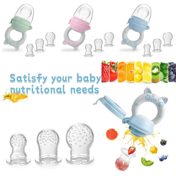 Silicone Fruit and Vegetable Feeder Food Grade Teething Pacifier Set