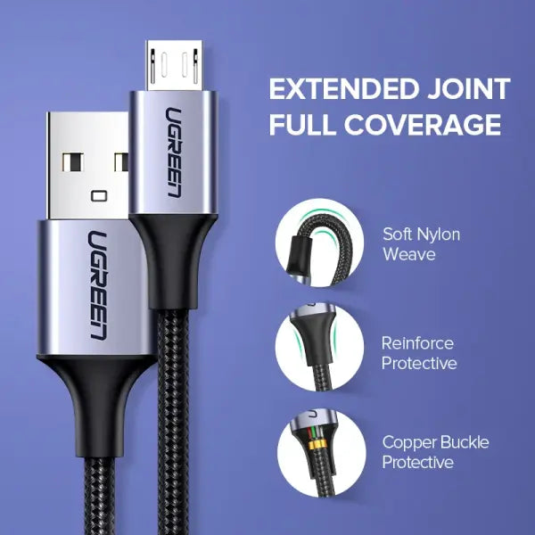 Ugreen Micro USB Cable 2A Nylon Fast Charging for Samsung Galaxy Note